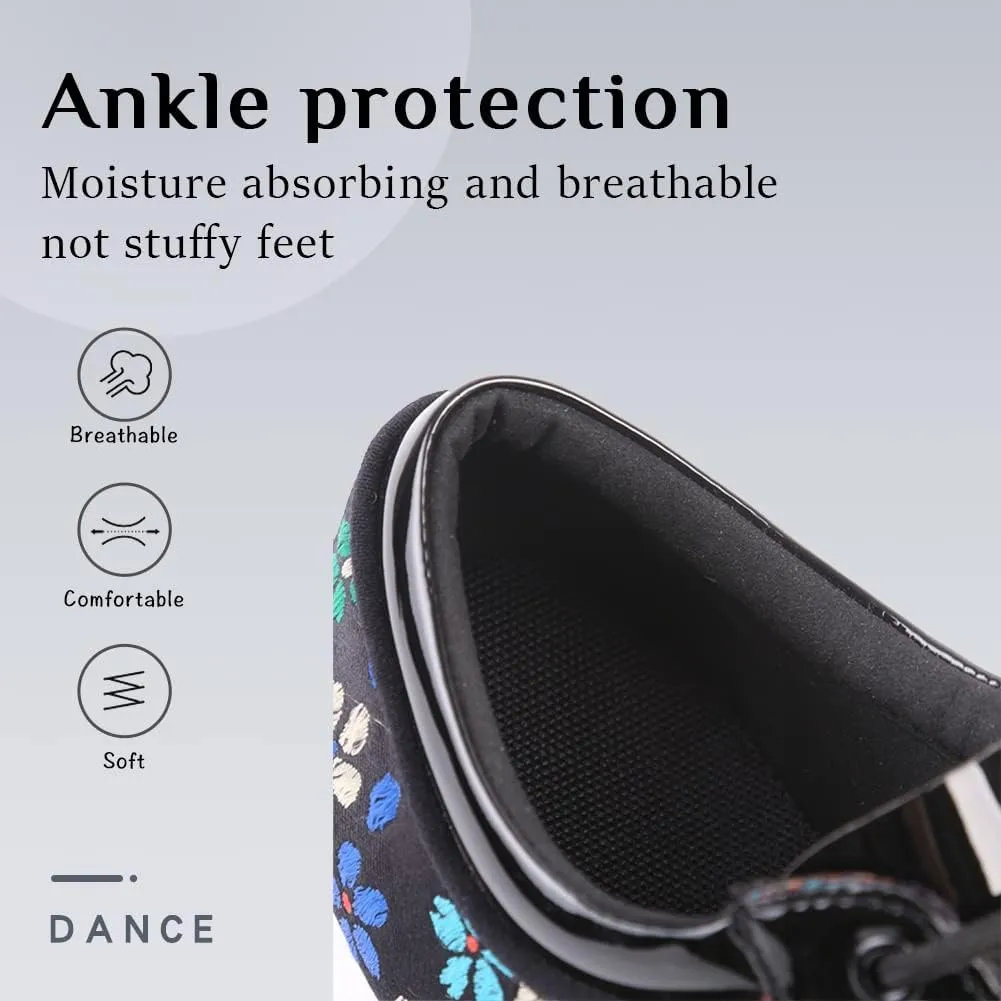 YKXLM Women Standard Practice Social Dance Sneaker Beginner Dance Practice Shoes for Women Low Heel Ballroom