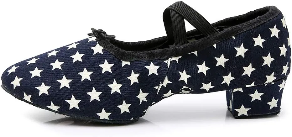 YKXLM Women's Jazz Dance Shoes Leather Professional Ballroom Salsa Practice Performance Dance Shoes,Model JS359