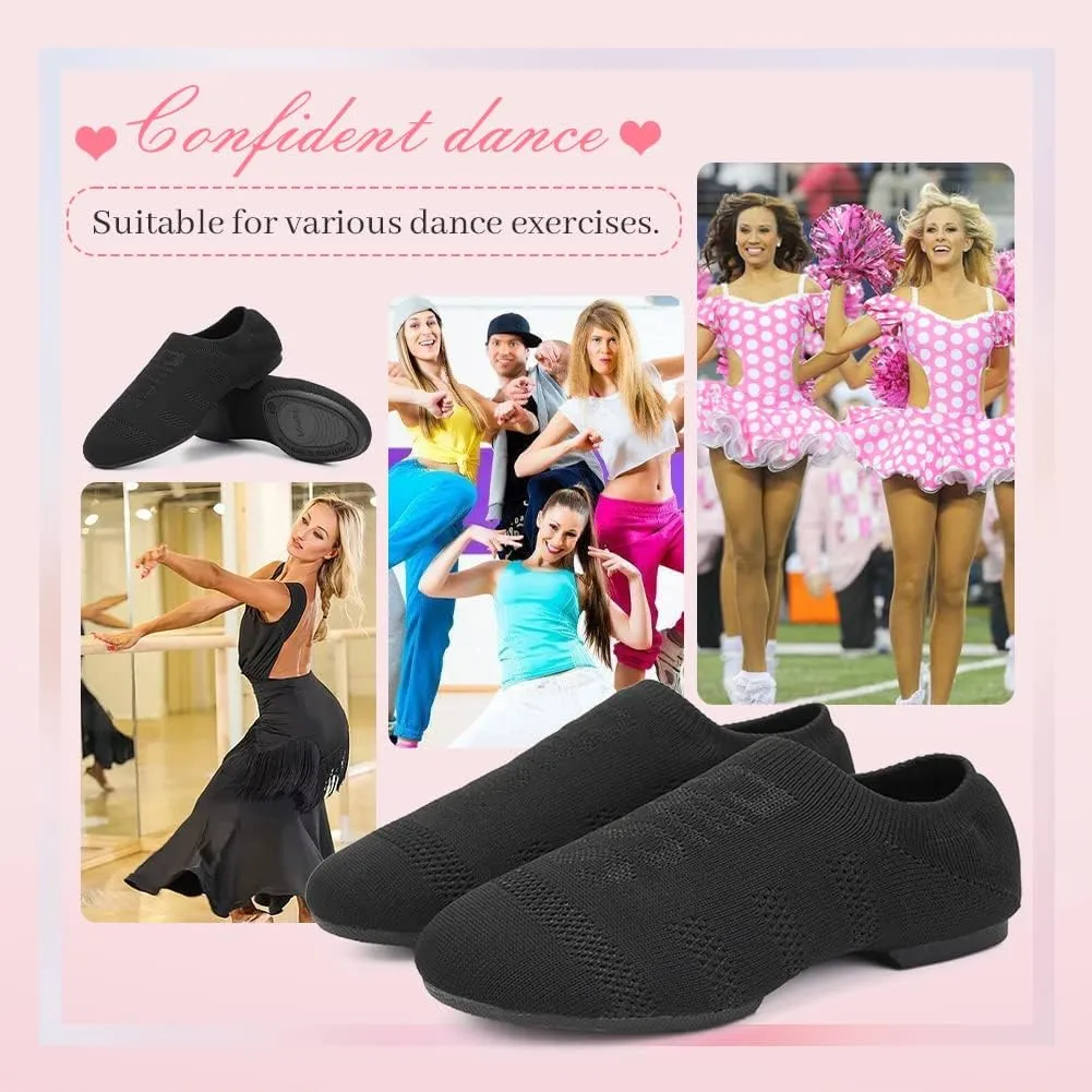 YKXLM Women's Jazz Dance Shoes Leather Professional Ballroom Salsa Practice Performance Dance Shoes,Model JS359