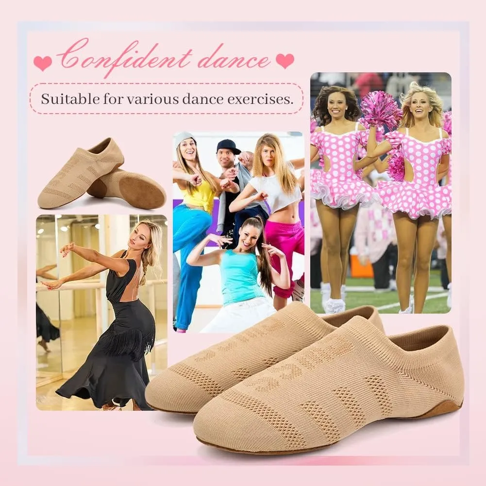 YKXLM Women's Jazz Dance Shoes Leather Professional Ballroom Salsa Practice Performance Dance Shoes,Model JS359