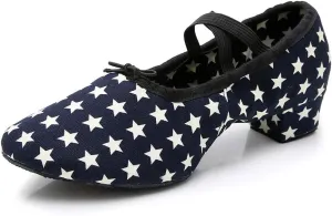 YKXLM Women's Jazz Dance Shoes Leather Professional Ballroom Salsa Practice Performance Dance Shoes,Model JS359