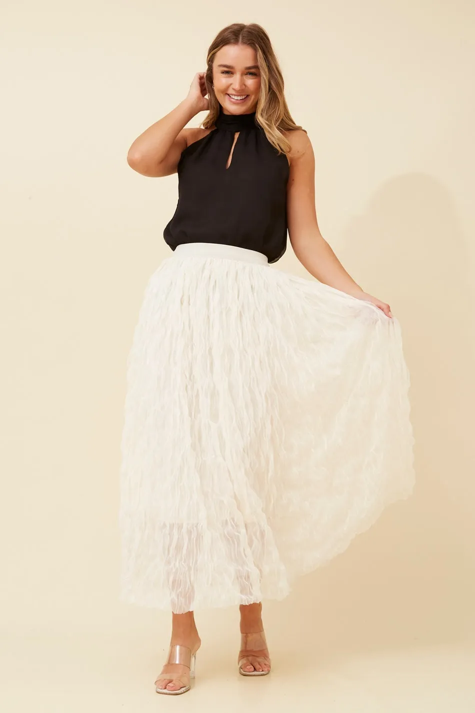 ZARIA CRINKLED MAXI SKIRT