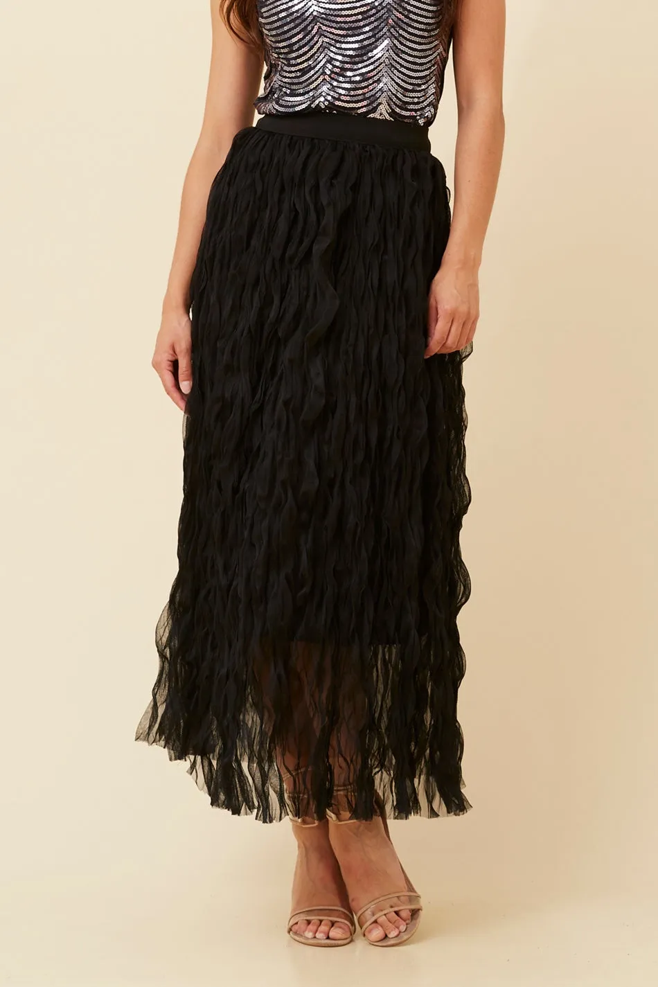 ZARIA CRINKLED MAXI SKIRT