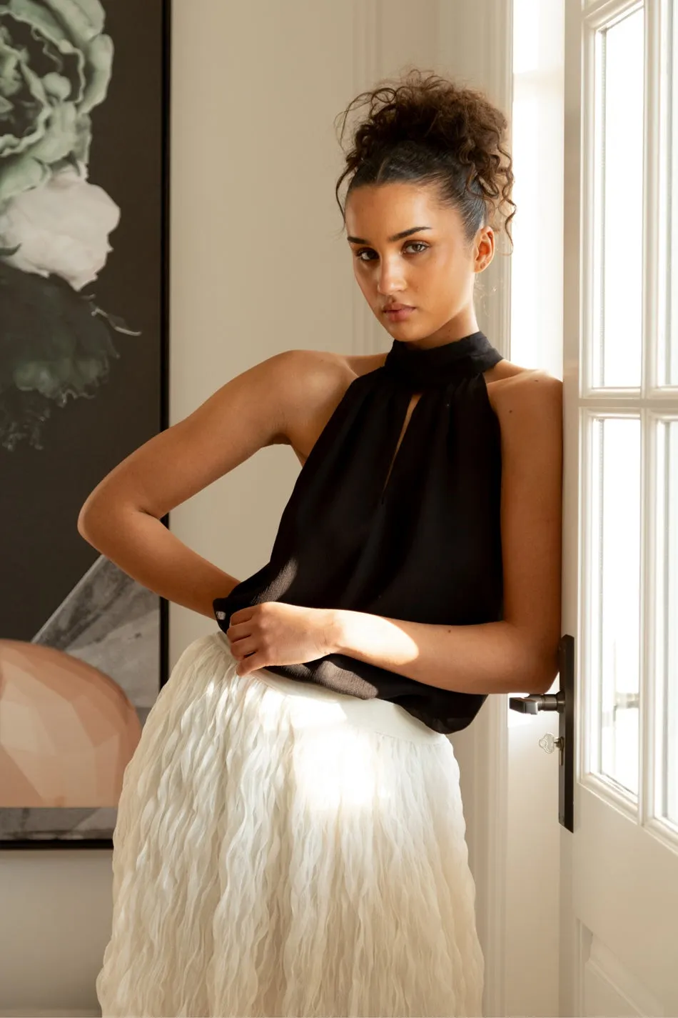 ZARIA CRINKLED MAXI SKIRT