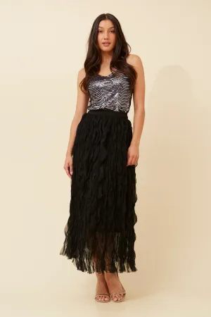 ZARIA CRINKLED MAXI SKIRT